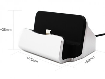 Hliníkový stojan a dokovacia stanica s Lightning konektorom pre Apple iPhone ružový
