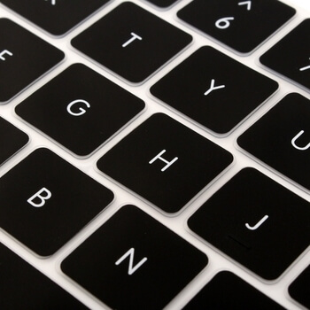 Silikónový ochranný obal na klávesnici EÚ verzia pre Apple Macbook Pro 15" Retina - čierny