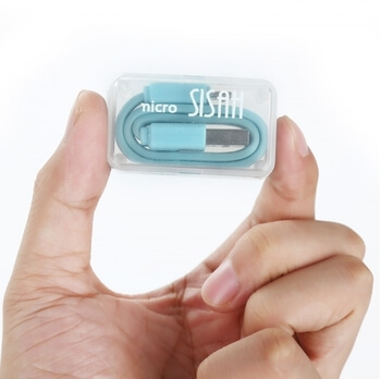 USB dátový a nabíjací kábel Lightning CANDY v puzdre pre Apple - čierny
