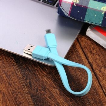 USB dátový a nabíjací kábel Micro USB CANDY v puzdre - ružový