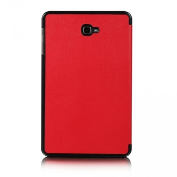 2v1 Smart flip cover + zadný plastový ochranný kryt pre Samsung Galaxy Tab A 10.1 2016 (T580) - červený
