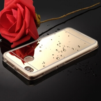Silikónový zrkadlový ochranný obal pre Xiaomi Redmi 4X Global - ružový