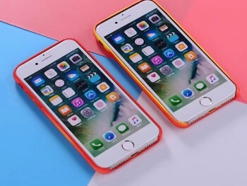 Meniace sa termo ochranný kryt pre Apple iPhone 7 - červeno/žltý