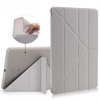 2v1 Smart flip cover + zadný silikónový ochranný obal pre Apple iPad 9.7" 2017 (5. generace) - šedý