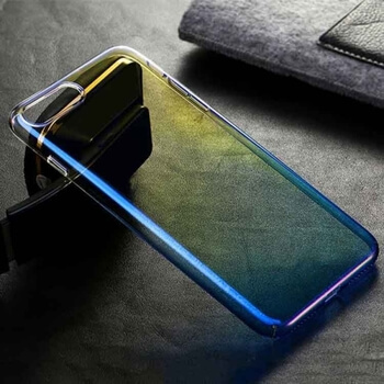 Dúhový plastový ultratenký kryt pre Apple iPhone 6/6S - modro žltá dúha