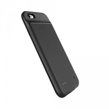 3v1 Silikónové puzdro s externou batériou smart battery case power bánk 3200 mAh pre Apple iPhone 6/6S - čierne