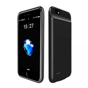 3v1 Silikónové puzdro s externou batériou smart battery case power bánk 4000 mAh pre Apple iPhone 6 Plus/6S Plus - čierne