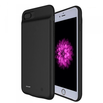 3v1 Silikónové puzdro s externou batériou smart battery case power bánk 4000 mAh pre Apple iPhone 7 Plus - čierne