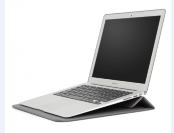 2v1 Puzdro s magnetom a stojanom z ekokože pre Apple MacBook Pro 13" Retina - čierne