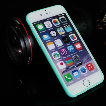 Silikónový matný obal s výrezom pre Apple iPhone 8 - modrý