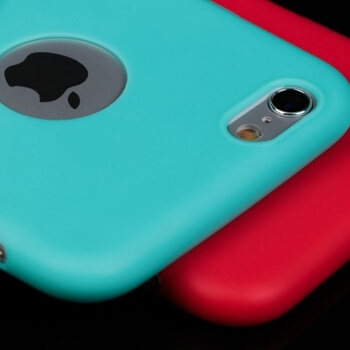Silikónový matný obal s výrezom pre Apple iPhone 8 - modrý