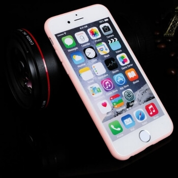 Silikónový matný obal s výrezom pre Apple iPhone 8 - ružový