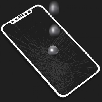 3D ochranné tvrdené sklo s rámčekom pre Apple iPhone X/XS - biele