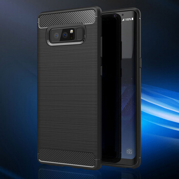 Ochranný silikónový obal karbón pre Samsung Galaxy Note 8 N950F - čierny