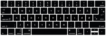 Silikónový ochranný obal na klávesnici EÚ verzia pre Apple MacBook Pro 13" TouchBar (2016-2019) - čierny