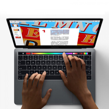 Silikónový ochranný obal na klávesnici EÚ verzia pre Apple MacBook Pro 13" TouchBar (2016-2019) - priehľadný