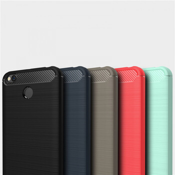 Ochranný silikónový obal karbón pre Xiaomi Redmi 4X Global - čierny