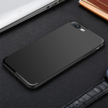 Silikónový matný obal pre Apple iPhone 7 Plus - čierny