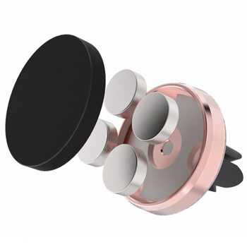 Univerzálny magnetický držiak do auta na uchytenie do ventilačné mriežky ružový
