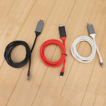 Kábel s redukciou USB-C s výstupom na HDMI 4K pre Apple MacBook 2 m červená