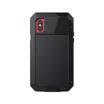 EXTRÉMNE odolný hliníkovo-silikónový obal pre Apple iPhone X/XS - strieborný
