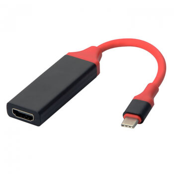 Kábel s redukciou USB-C so vstupom pre HDMI 4K pre Apple MacBook červená