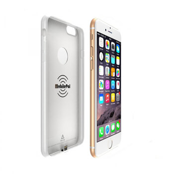 Ochranný silikónový obal s integráciou pre bezdrôtové nabíjanie Qi pre Apple iPhone 7 - zlatý