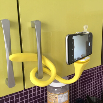 Multifunkčný BananaPod selfie držiak a statív pre telefóny smartphony kamery GoPro a ďalšie - modrý