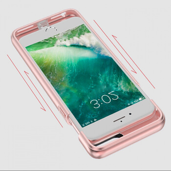 3v1 Plastové puzdro s externou batériou smart battery case power bánk 3000 mAh pre Apple iPhone 6/6S - zlaté