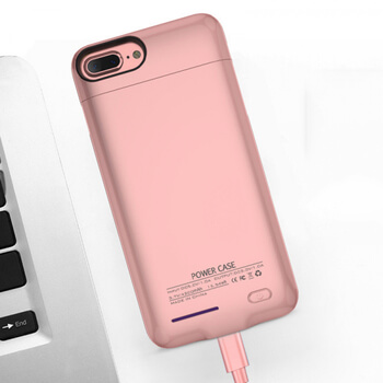 3v1 Plastové puzdro s externou batériou smart battery case power bánk 3000 mAh pre Apple iPhone 7 - červené