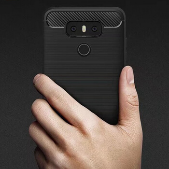 Ochranný silikónový obal karbón pre LG G6 H870 - čierny