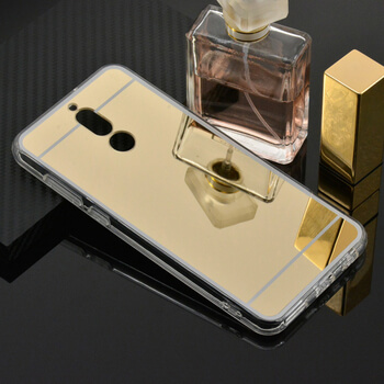 Silikónový zrkadlový ochranný obal pre Huawei Mate 10 Lite - zlatý