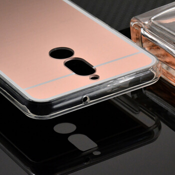 Silikónový zrkadlový ochranný obal pre Huawei Mate 10 Lite - zlatý