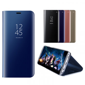 Zrkadlový plastový flip obal pre Samsung Galaxy S9 G960F - šedý