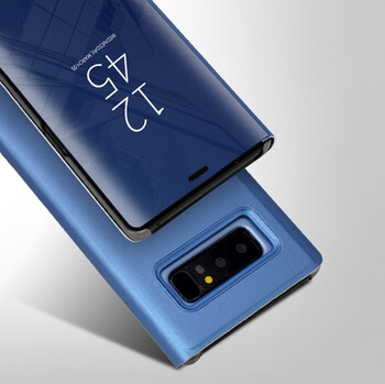 Zrkadlový plastový flip obal pre Samsung Galaxy S9 G960F - šedý