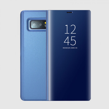 Zrkadlový plastový flip obal pre Samsung Galaxy S9 G960F - šedý