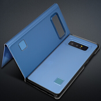 Zrkadlový plastový flip obal pre Samsung Galaxy S9 G960F - šedý