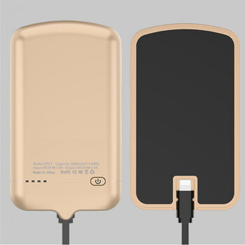 Magnetická PowerBank 4000 mAh pre telefóny s Lightning konektorom - zlatá