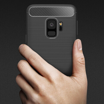 Ochranný silikónový obal karbón pre Samsung Galaxy S9 G960F - čierny
