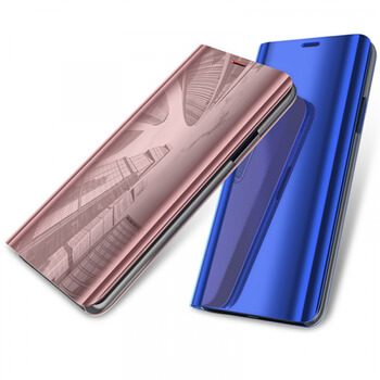 Zrkadlový plastový flip obal pre Samsung Galaxy S9 Plus G965F - ružový