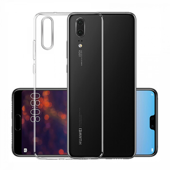 Silikónový obal pre Huawei P20 - priehľadný