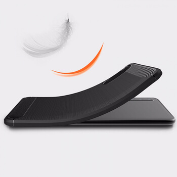 Ochranný silikónový obal karbón pre Huawei P20 Pro - čierny