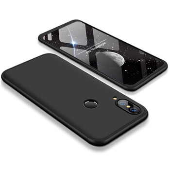 Ochranný 360 ° celotelový plastový kryt pre Huawei P20 Lite - čierny