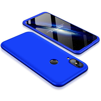 Ochranný 360 ° celotelový plastový kryt pre Huawei P20 Lite - modrý