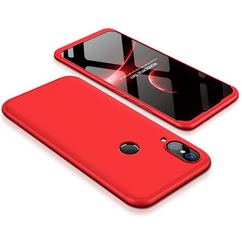 Ochranný 360 ° celotelový plastový kryt pre Huawei P20 Lite - červený