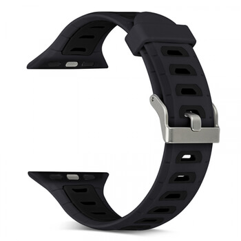 Športové silikónový pásik pre Apple Watch 38 mm (1.série) - čierny