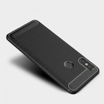 Ochranný silikónový obal karbón pre Xiaomi Mi 8 - čierny