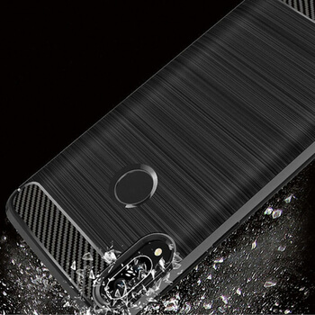 Ochranný silikónový obal karbón pre Huawei Nova 3 - čierny