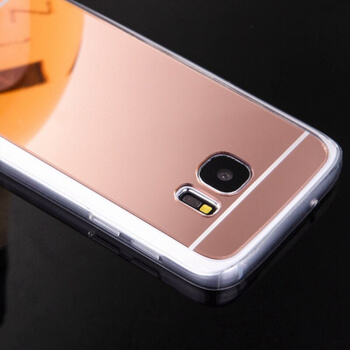 Silikónový zrkadlový ochranný obal pre Samsung Galaxy S7 G930F - ružový