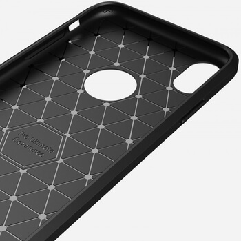 Ochranný silikónový obal karbón pre Apple iPhone XR - čierny